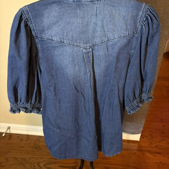 ba&sh blue denim top - Picture 4 of 4